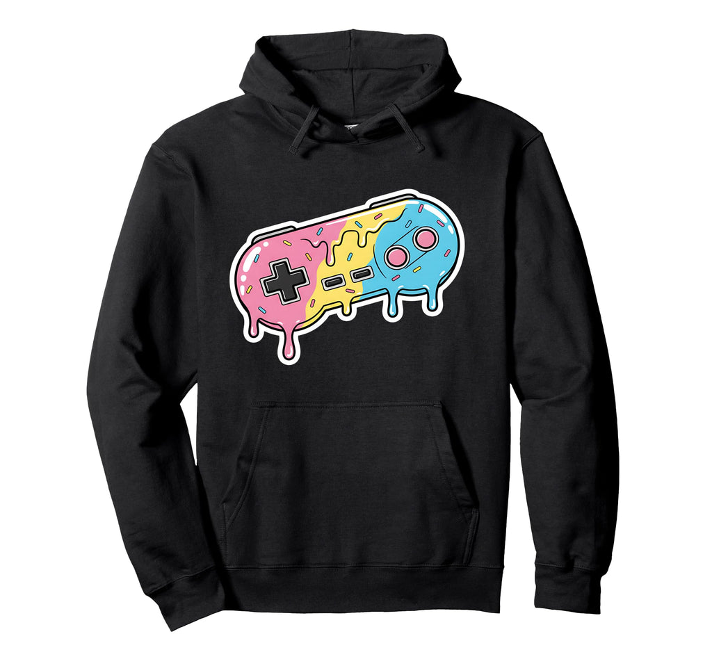 Joypad Ice Cream Drip Arcade Gaming Games Hoodie - Unique Graphic Unisex - T-Shirt, Sweatshirt, Hoodie