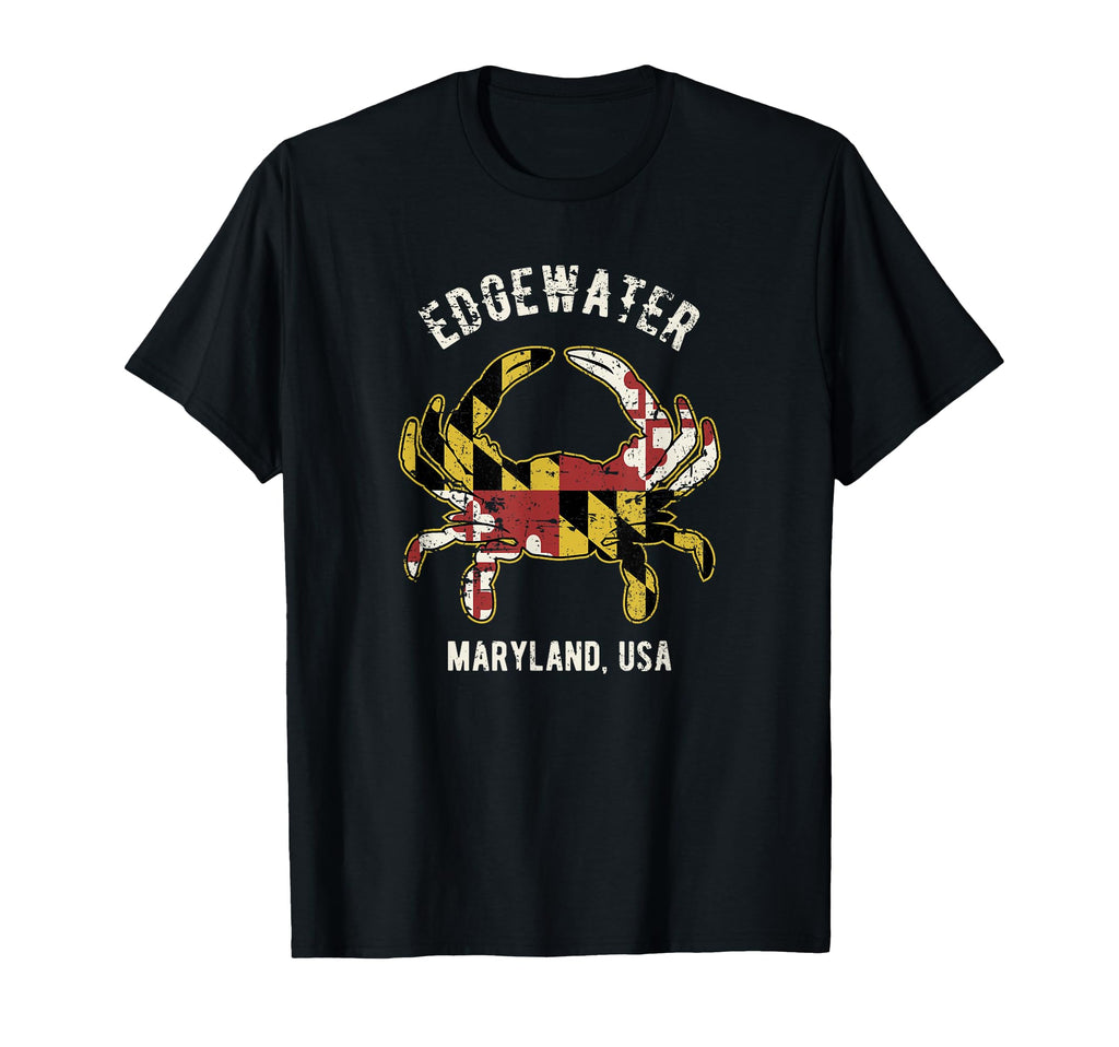 Edgewater Maryland Usa Crab T-Shirt - Aesthetic Graphic for Adults - T-Shirt, Sweatshirt, Hoodie