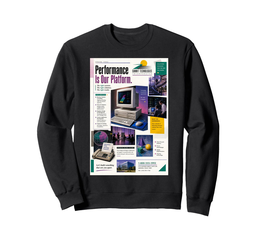 90S Computer Magazine Ad Imagined Sweatshirt - Streetwear Style for Adults - T-Shirt, Sweatshirt, Hoodie