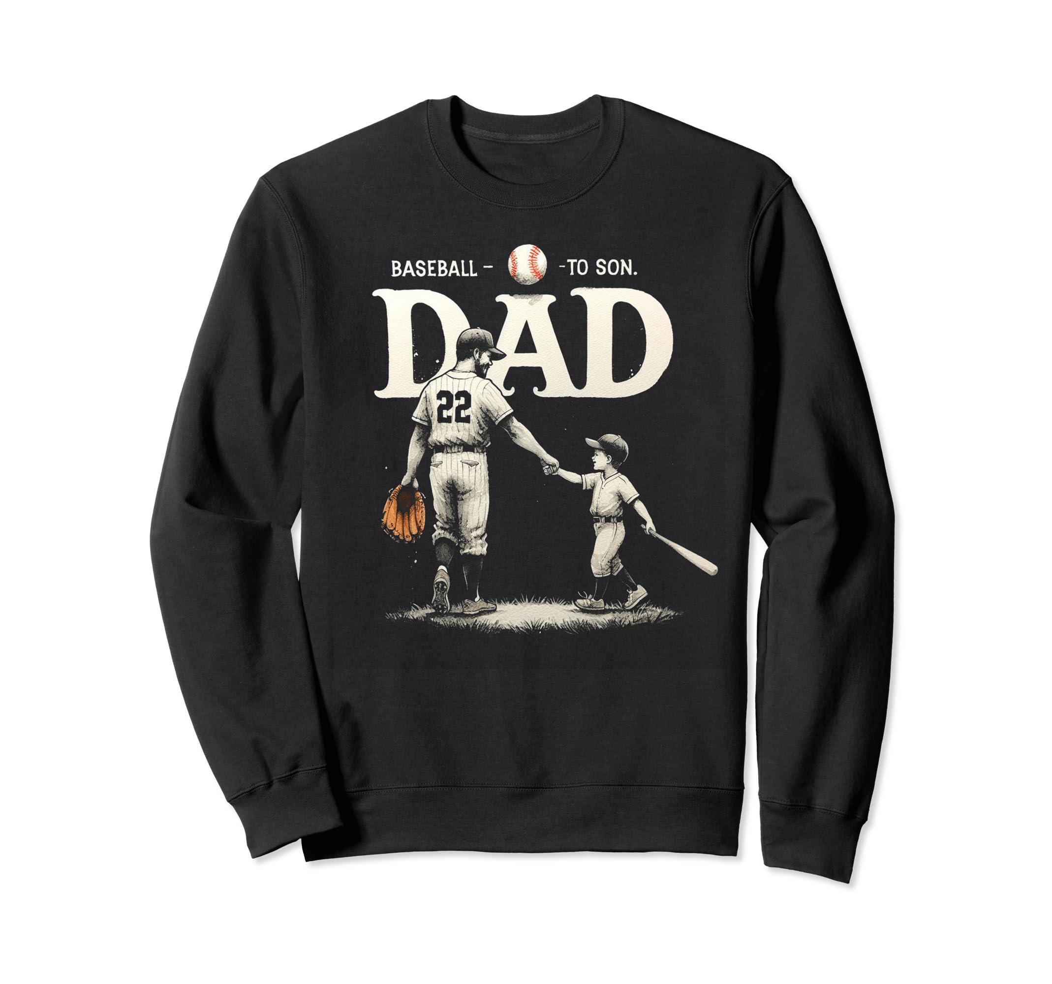 Baseball Dad Fathers Day Sweatshirt - Trendy Graphic Unisex - T-Shirt, Sweatshirt, Hoodie