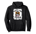 Stylish Leopard Messy Bun Baseball Hoodie - Fun Novelty Design Men Women - T-Shirt, Sweatshirt, Hoodie