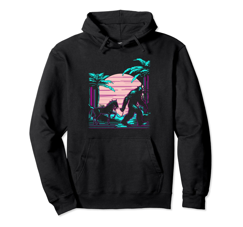 Bigfoot Vaporwave Aesthetic 90S Hoodie - Casual Everyday Wear Men Women - T-Shirt, Sweatshirt, Hoodie