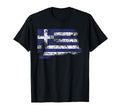 Distressed Beat Up Greek Flag Greece T-Shirt - Minimalist Print for Adults - T-Shirt, Sweatshirt, Hoodie