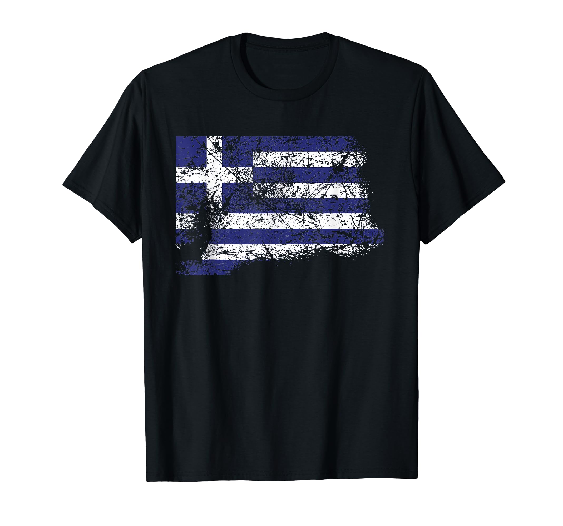 Distressed Beat Up Greek Flag Greece T-Shirt - Minimalist Print for Adults - T-Shirt, Sweatshirt, Hoodie