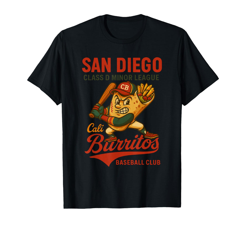 San Diego Cali Burritos Minor League T-Shirt - Unique Graphic for Adults - T-Shirt, Sweatshirt, Hoodie