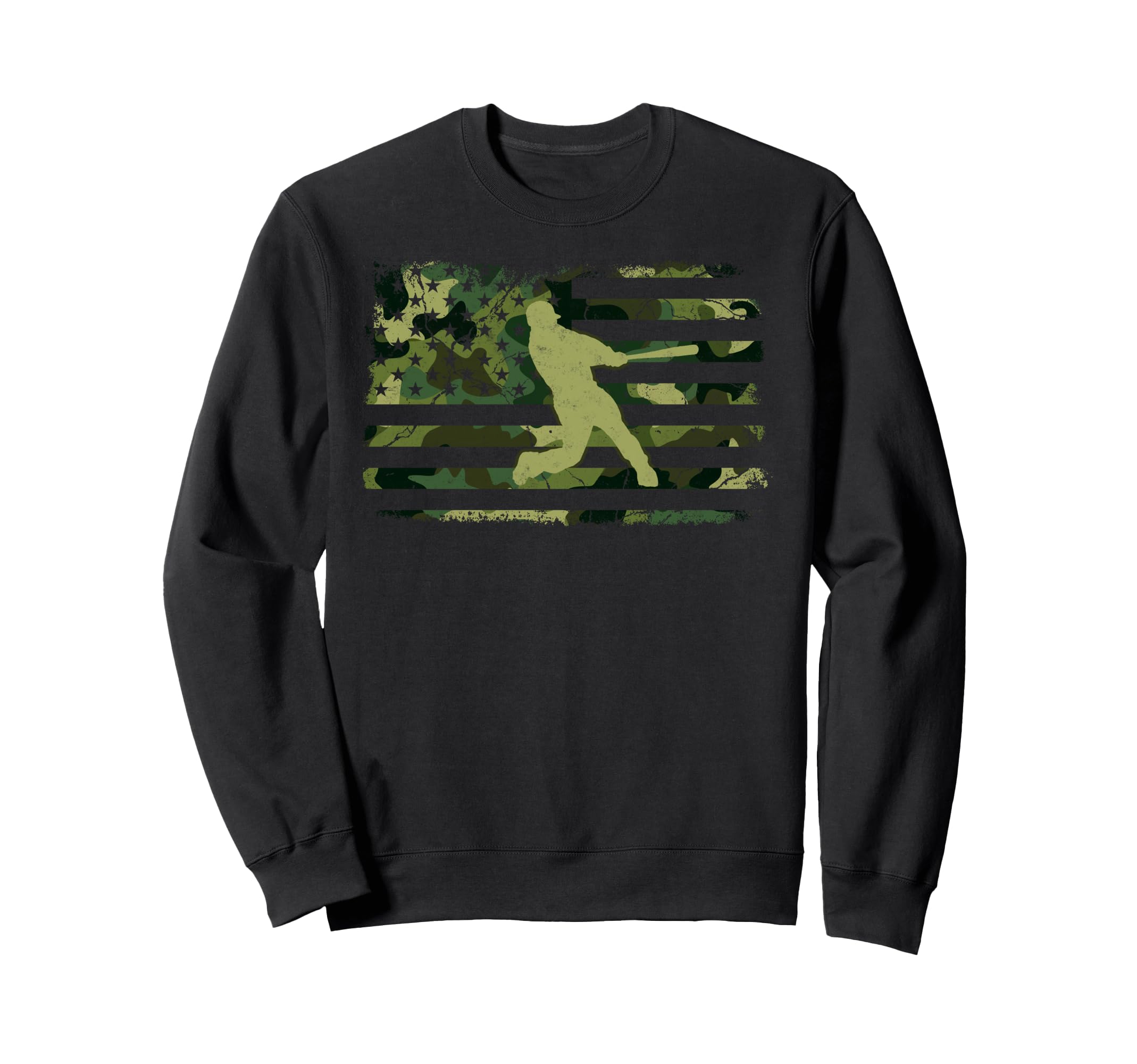 Baseball Us Camouflage Flag Sweatshirt - Streetwear Style for Adults - T-Shirt, Sweatshirt, Hoodie