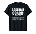 Funny Baseball Coach Definition T-Shirt - Fun Novelty Design for Adults - T-Shirt, Sweatshirt, Hoodie