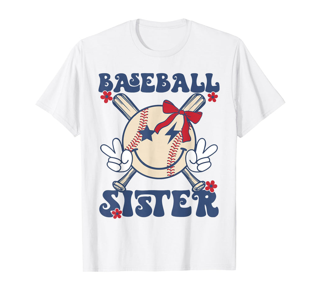 Baseball Sister Coquette Bow Sport T-Shirt - Streetwear Style Men Women - T-Shirt, Sweatshirt, Hoodie