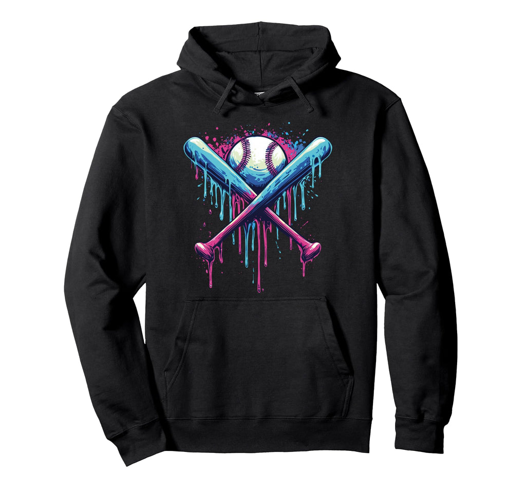 Baseball Bat Drip Funny Hoodie - Aesthetic Graphic Men Women - T-Shirt, Sweatshirt, Hoodie