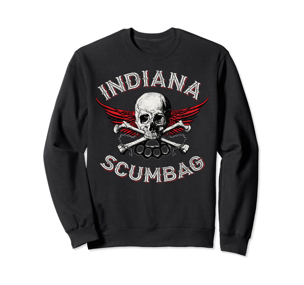 Funny Indiana Scumbag Distressed Sweatshirt - Minimalist Print Men Women - T-Shirt, Sweatshirt, Hoodie