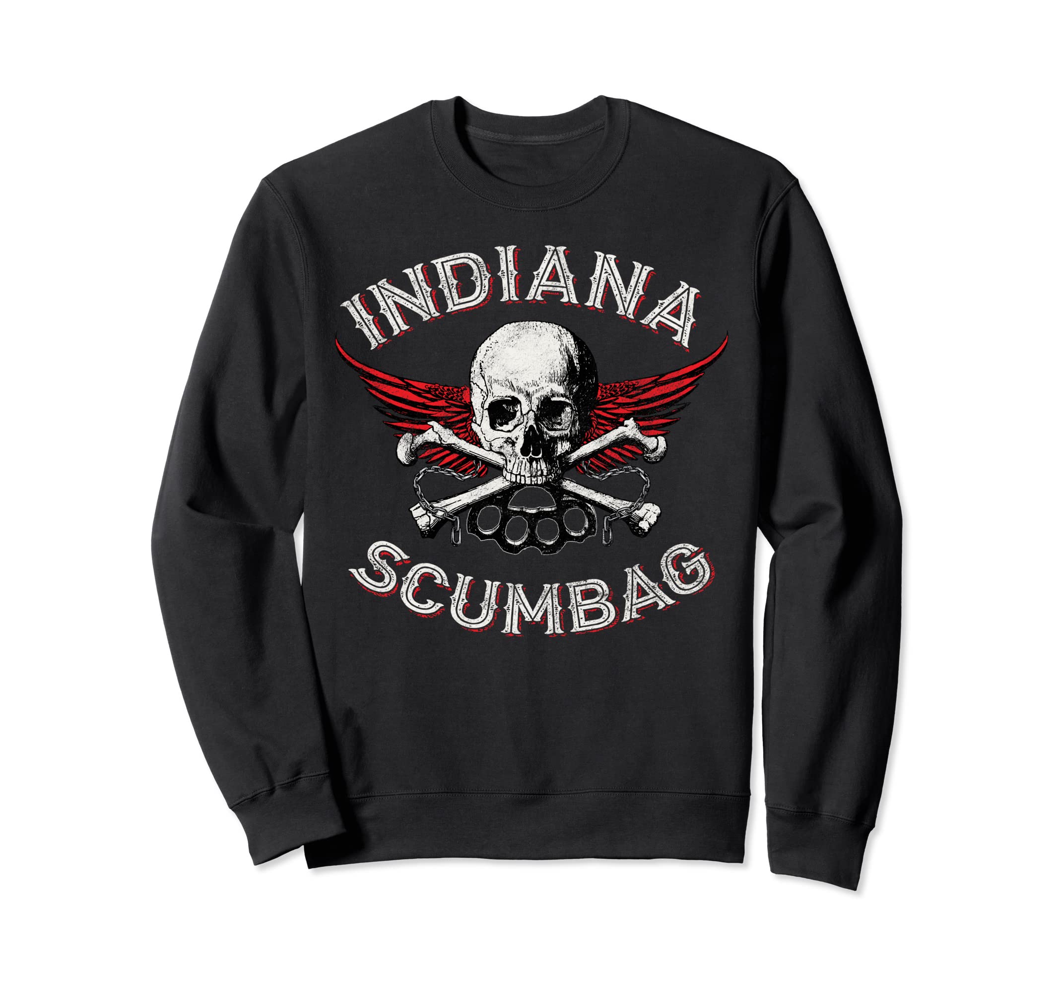 Funny Indiana Scumbag Distressed Sweatshirt - Minimalist Print Men Women - T-Shirt, Sweatshirt, Hoodie