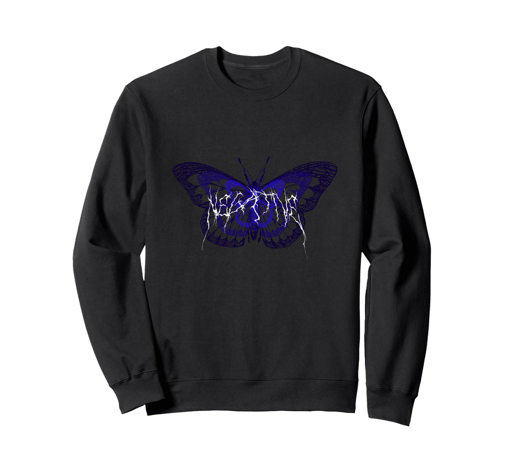 Butterfly Negative Y2K Grunge Sweatshirt - Custom Art Print Men Women - T-Shirt, Sweatshirt, Hoodie