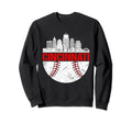 Cincinnati Baseball Distressed Sweatshirt - Fun Novelty Design Unisex - T-Shirt, Sweatshirt, Hoodie
