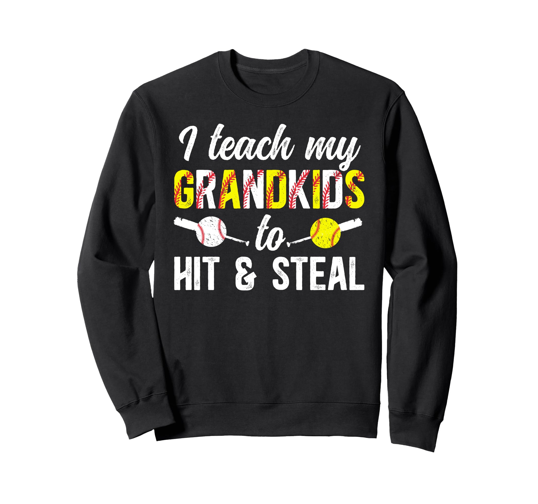 Baseball Softball Papa Grandpa Sweatshirt - Unique Graphic for Adults - T-Shirt, Sweatshirt, Hoodie