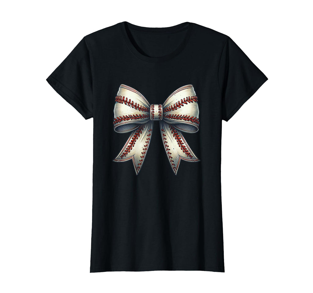 Baseball Coquette Stitch Bow Baseball T-Shirt - Fun Novelty Design Unisex - T-Shirt, Sweatshirt, Hoodie