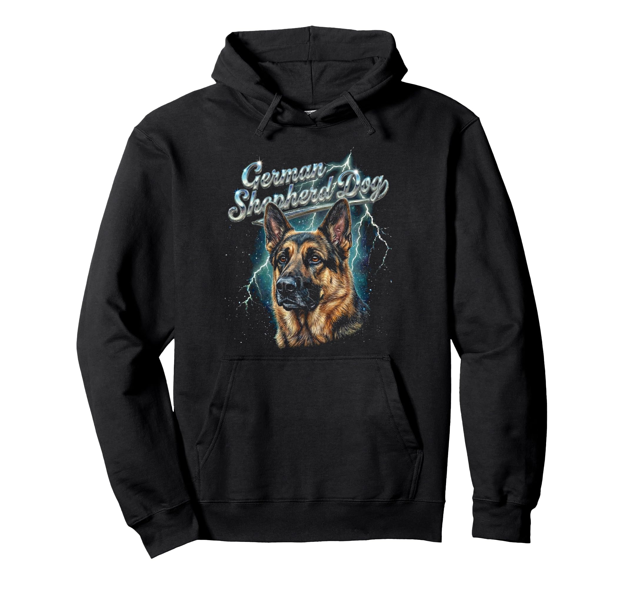 German Shepherd 90S Dog Lover 80S Hoodie - Custom Art Print Men Women - T-Shirt, Sweatshirt, Hoodie