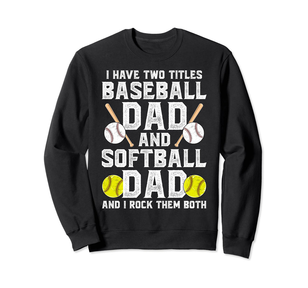 Baseball Softball Dad Proud Sweatshirt - Minimalist Print for Adults - T-Shirt, Sweatshirt, Hoodie