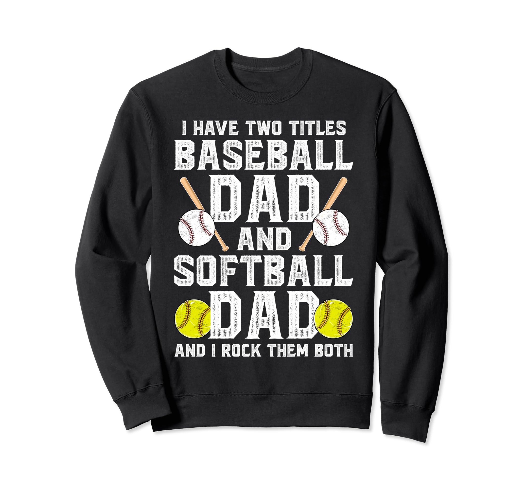 Baseball Softball Dad Proud Sweatshirt - Minimalist Print for Adults - T-Shirt, Sweatshirt, Hoodie
