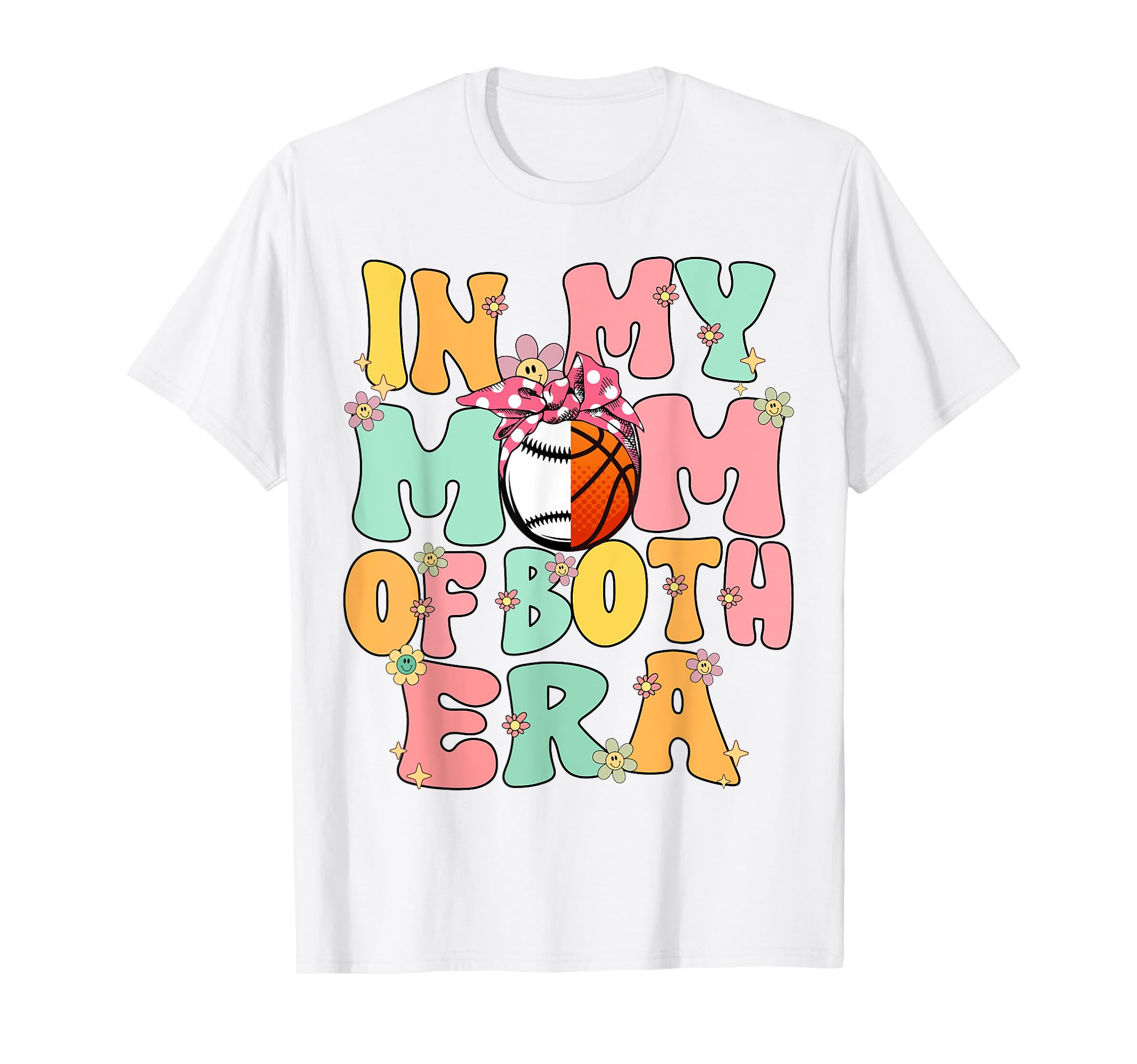My Mom Both Era Groovy Baseball T-Shirt - Custom Art Print Men Women - T-Shirt, Sweatshirt, Hoodie