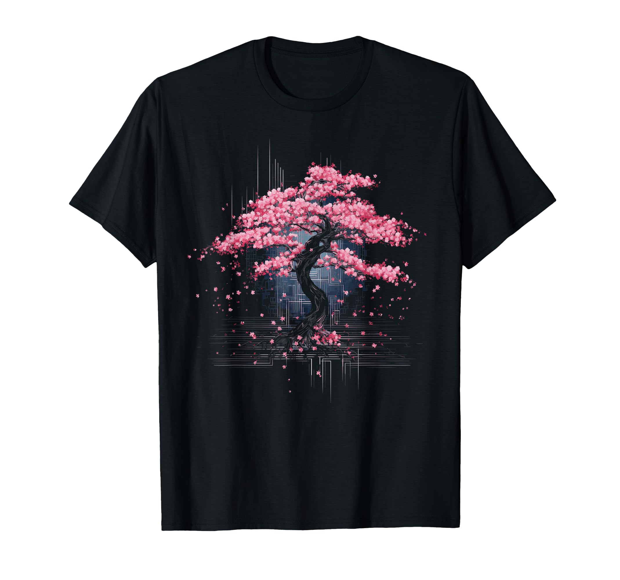 Japanese Cherry Blossom Vaporwave T-Shirt - Novelty Apparel Unisex - T-Shirt, Sweatshirt, Hoodie