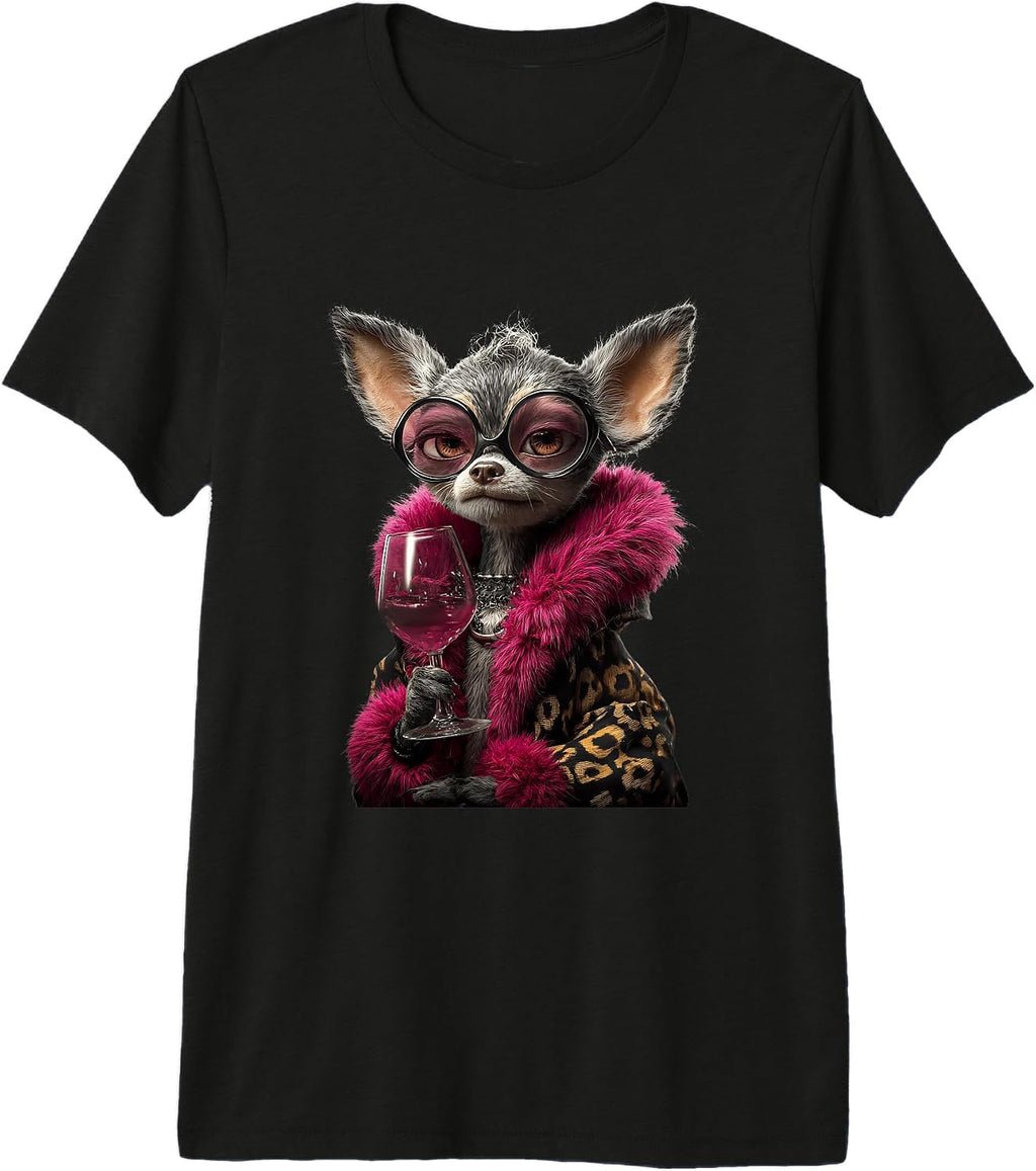 Whimsical Glam Canine Character Graphics Glasses - Adult & Kids T-Shirts, Sweatshirts & Hoodies apparel design preview 1