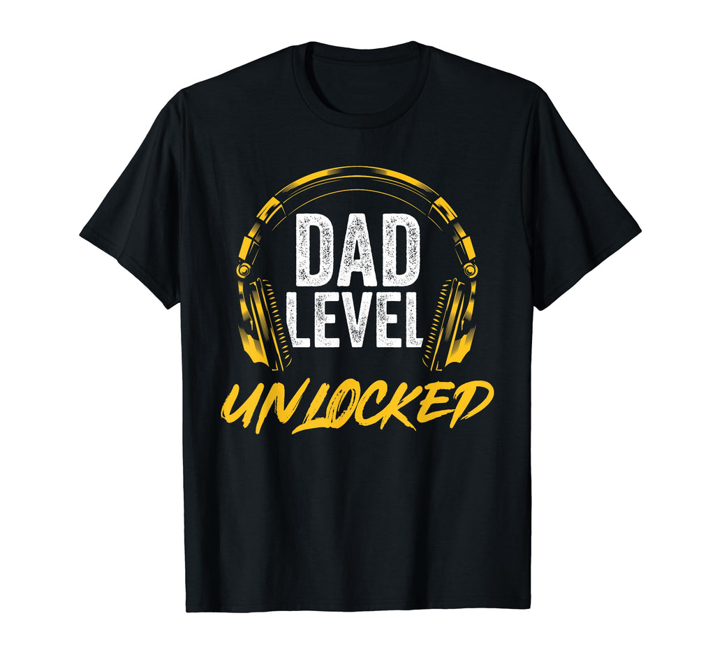 Gamer Dad Video Game Dad Level Unlocked T-Shirt - Minimalist Print Unisex - T-Shirt, Sweatshirt, Hoodie