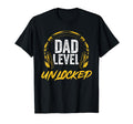 Gamer Dad Video Game Dad Level Unlocked T-Shirt - Minimalist Print Unisex - T-Shirt, Sweatshirt, Hoodie