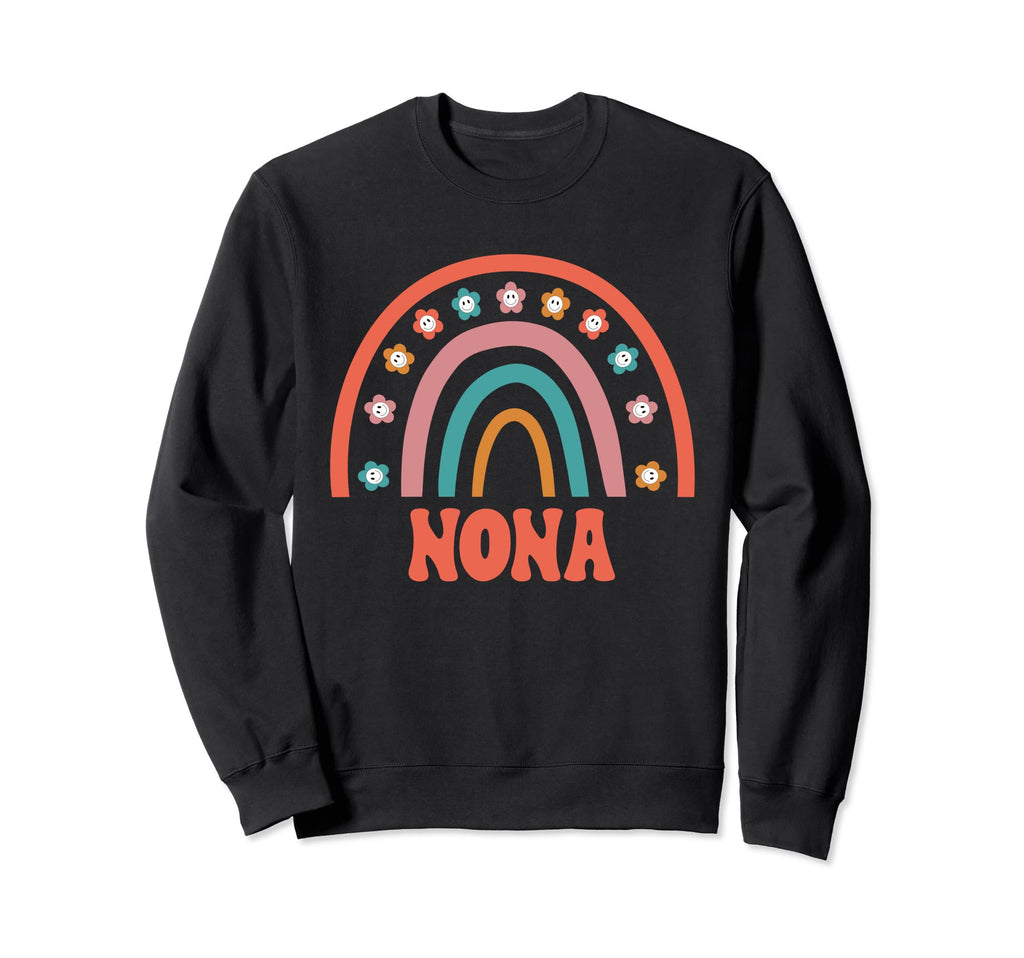 Nona Groovy Grandma Rainbow Boho Sweatshirt - Novelty Apparel Men Women - T-Shirt, Sweatshirt, Hoodie