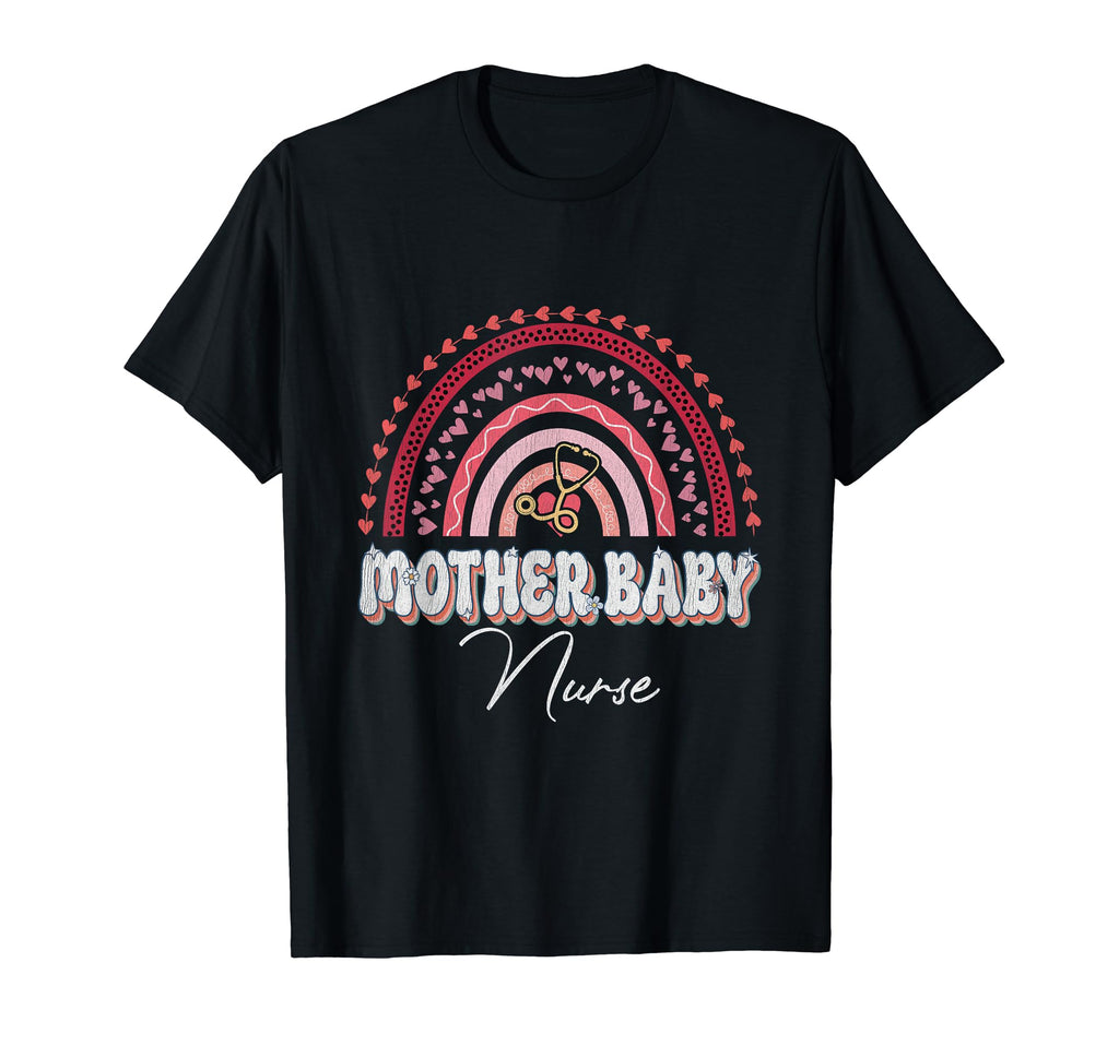 Mother Nurse Rainbow Nursing Flower T-Shirt - Fun Novelty Design Men Women - T-Shirt, Sweatshirt, Hoodie