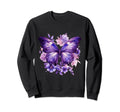 Boho Purple Butterfly Witchy Moth Sweatshirt - Trendy Graphic Men Women - T-Shirt, Sweatshirt, Hoodie
