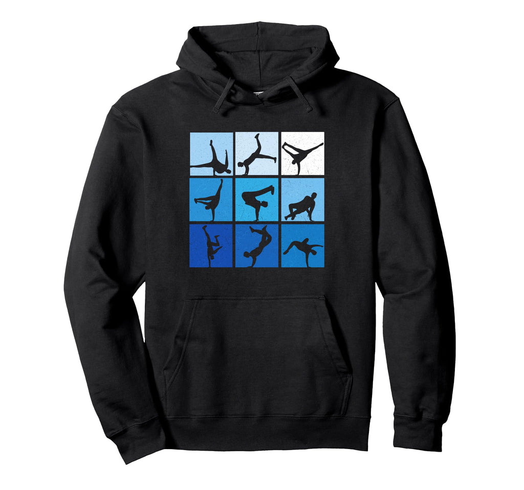 Break Dance Poses 80S 90S Old School Hoodie - Novelty Apparel for Adults - T-Shirt, Sweatshirt, Hoodie