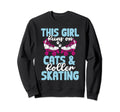 Rollerskate Funny Runs Cats And Sweatshirt - Trendy Graphic Men Women - T-Shirt, Sweatshirt, Hoodie