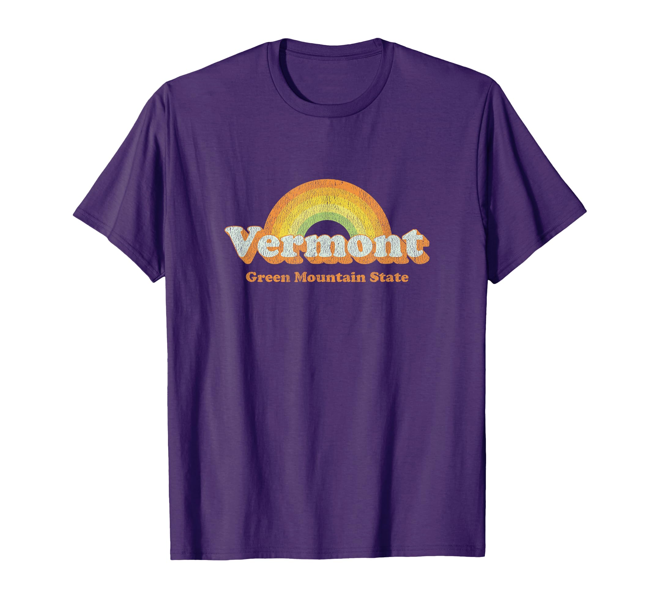 Vermont 70S Vt Rainbow T-Shirt - Unique Graphic for Adults - T-Shirt, Sweatshirt, Hoodie
