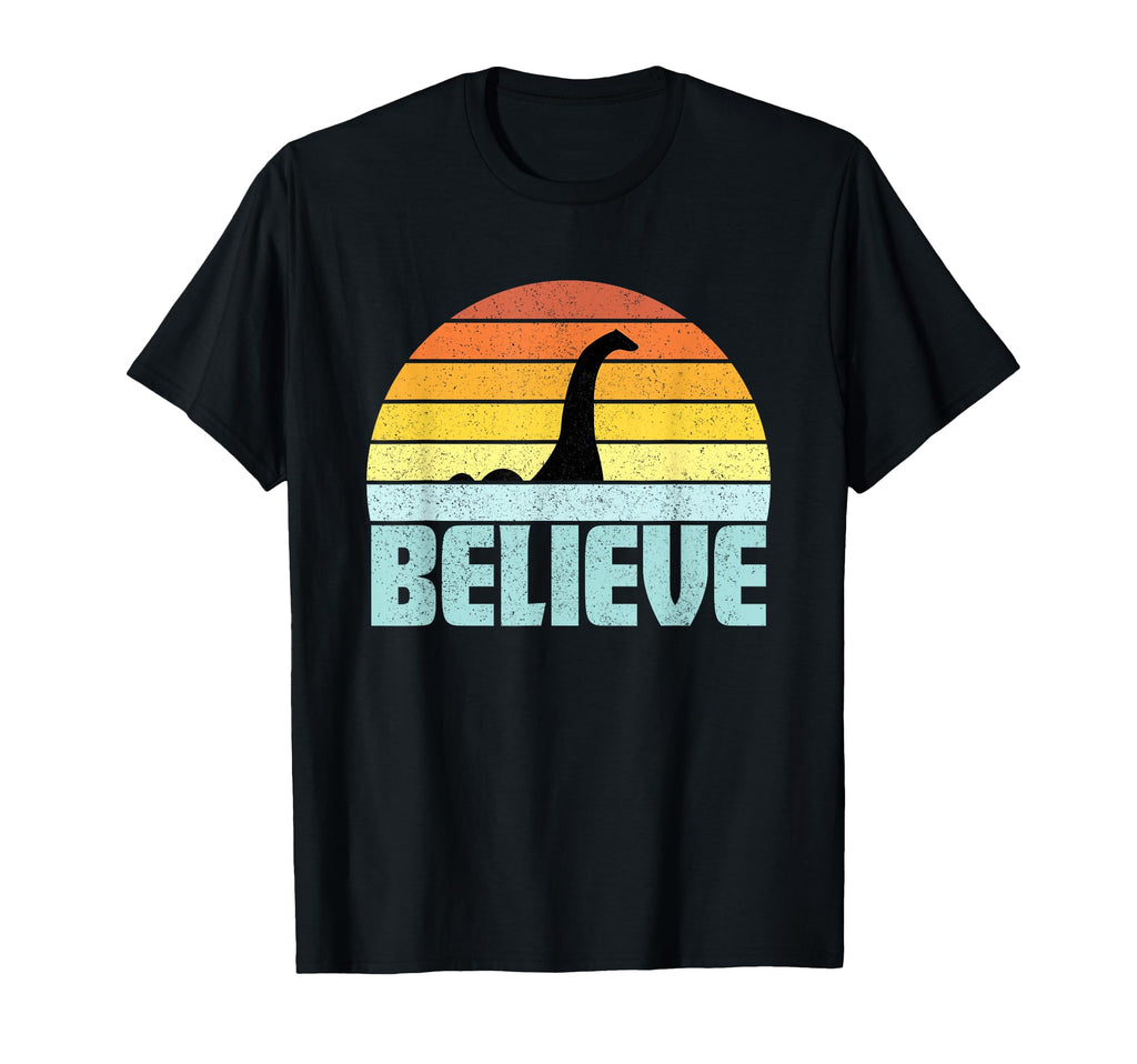 Believe Loch Ness Monster Sunset Gift T-Shirt - Trendy Graphic for Adults - T-Shirt, Sweatshirt, Hoodie