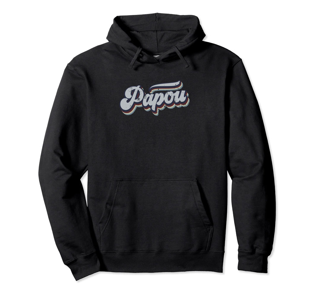 Papou Distressed Rainbow Gift Hoodie - Novelty Apparel Unisex - T-Shirt, Sweatshirt, Hoodie