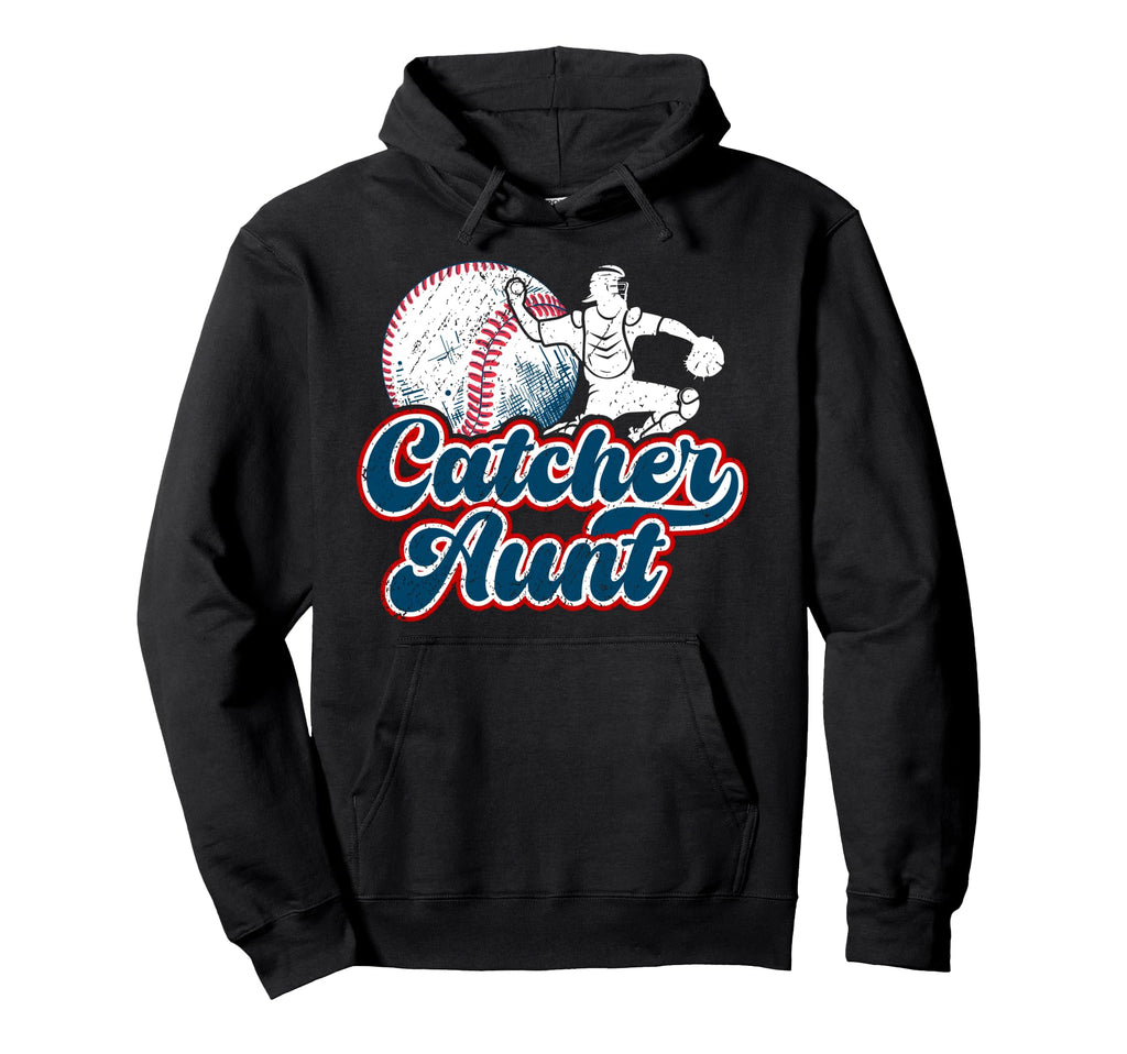 Baseball Catcher Aunt Baseball Catcher Hoodie - Graphic Print for Adults - T-Shirt, Sweatshirt, Hoodie