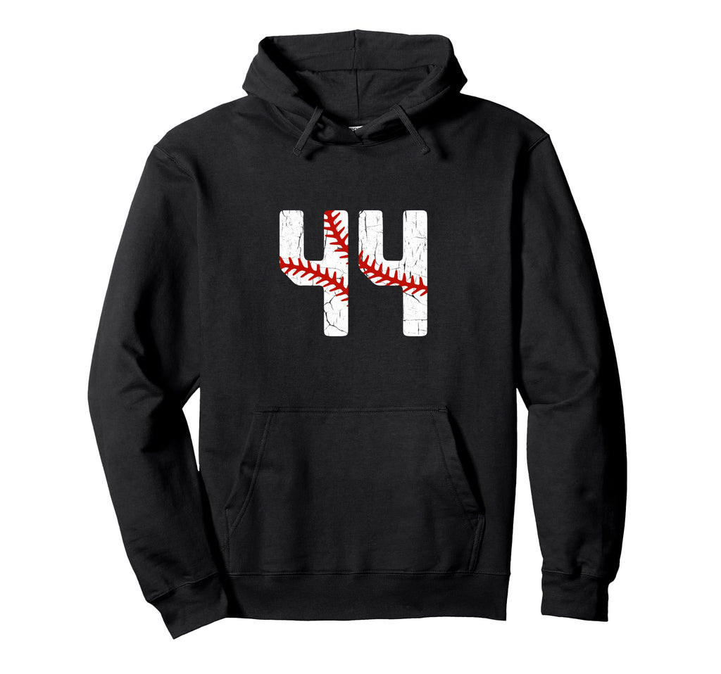 Baseball Player Jersey Number 44 44 Hoodie - Unique Graphic for Adults - T-Shirt, Sweatshirt, Hoodie