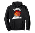 Raising Ballers Football Basketball Mom Hoodie - Trendy Graphic Men Women - T-Shirt, Sweatshirt, Hoodie