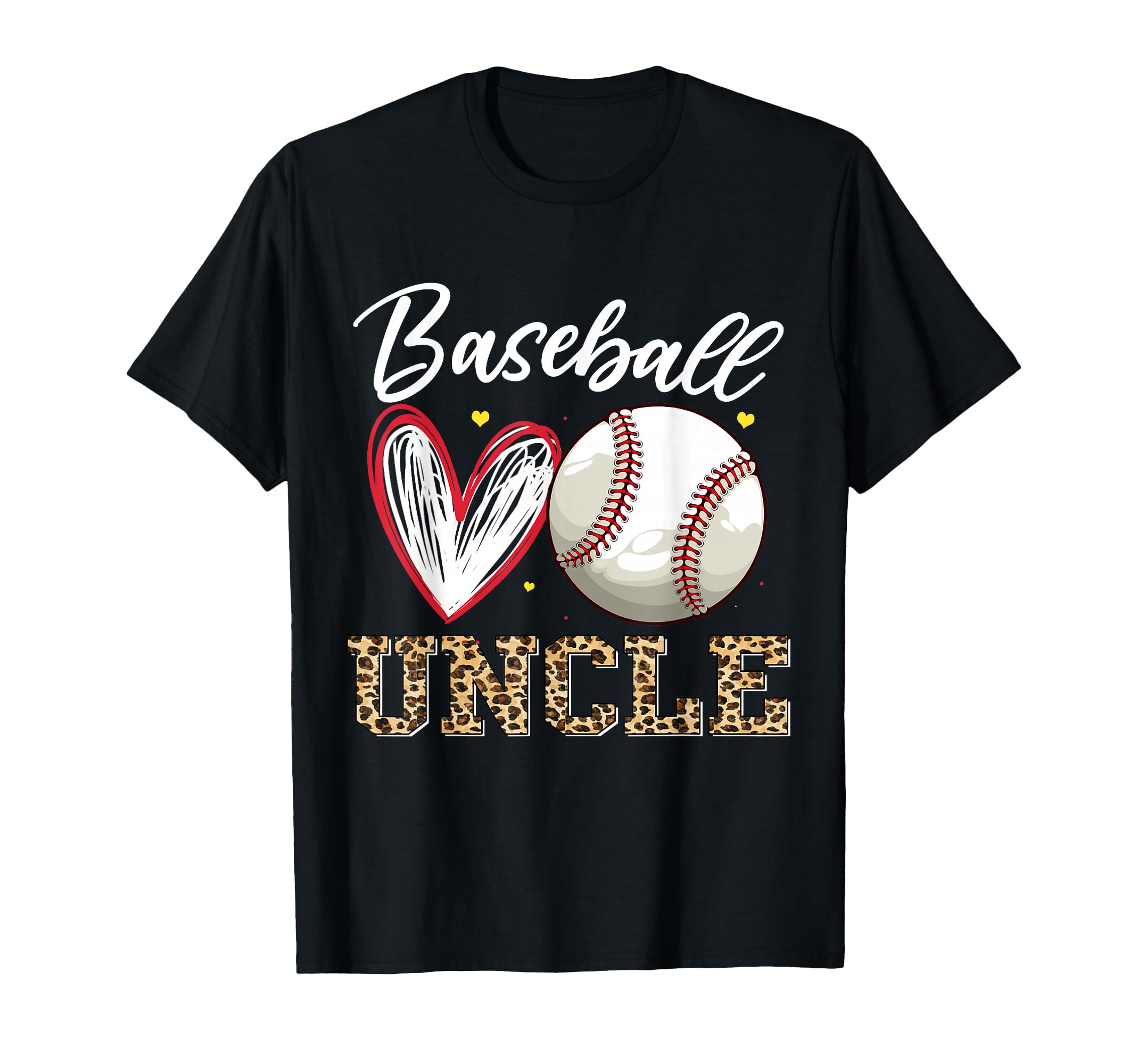 Baseball Uncle Leopard Family T-Shirt - Custom Art Print for Adults - T-Shirt, Sweatshirt, Hoodie