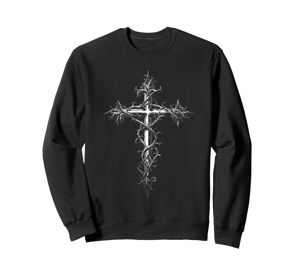 Gothic Cross Grunge Aesthetic Y2K Sweatshirt - Custom Art Print for Adults - T-Shirt, Sweatshirt, Hoodie