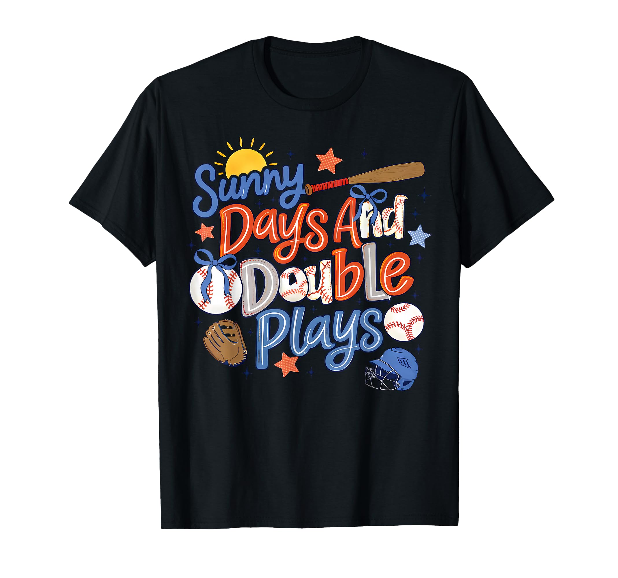 Baseball Mom Coquette Sunny Days T-Shirt - Fun Novelty Design for Adults - T-Shirt, Sweatshirt, Hoodie
