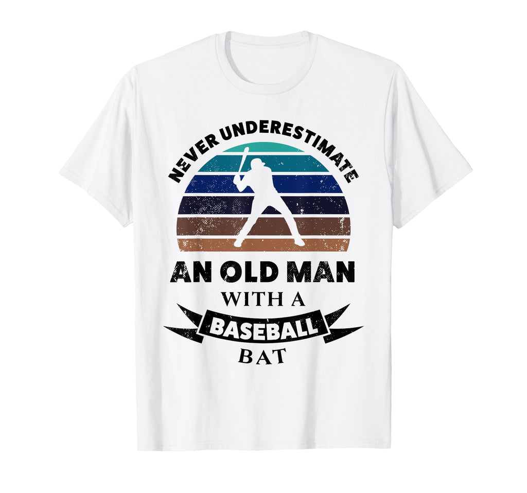 Old Baseball Funny Gift Dad T-Shirt - Custom Art Print for Adults - T-Shirt, Sweatshirt, Hoodie