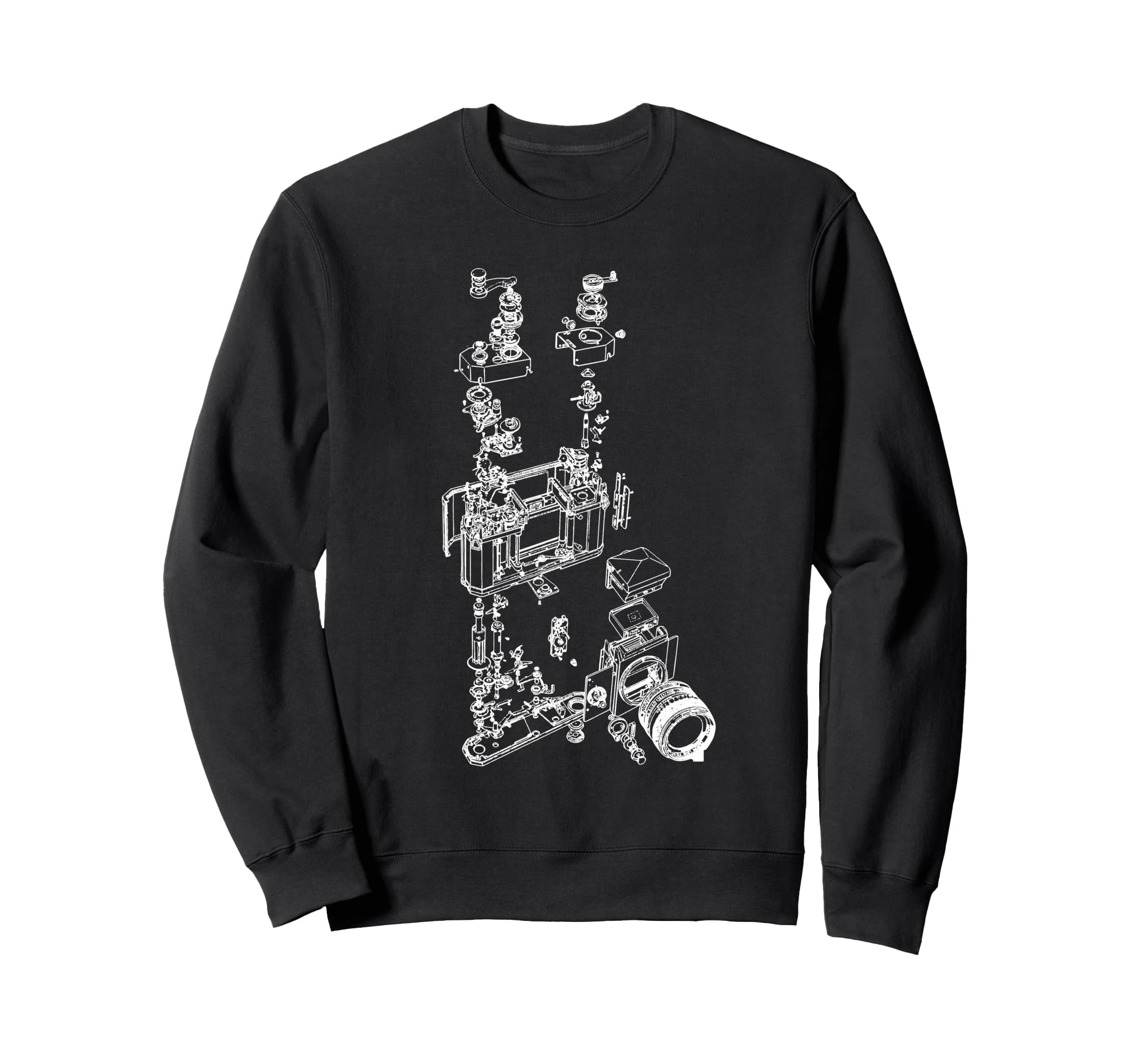 Film Camera Diagram Photography Sweatshirt - Custom Art Print for Adults - T-Shirt, Sweatshirt, Hoodie
