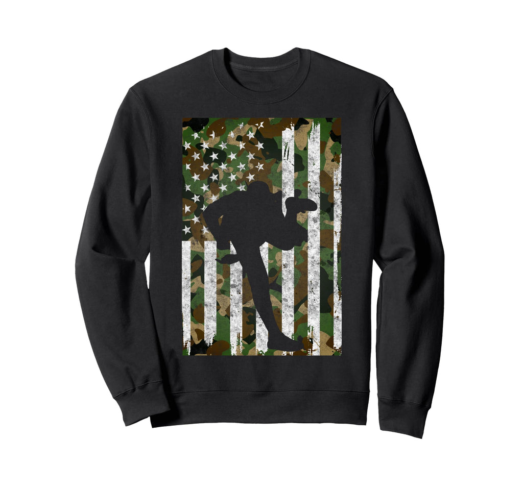 Baseball Us Camouflage Flag Baseball Sweatshirt - Streetwear Style Unisex - T-Shirt, Sweatshirt, Hoodie
