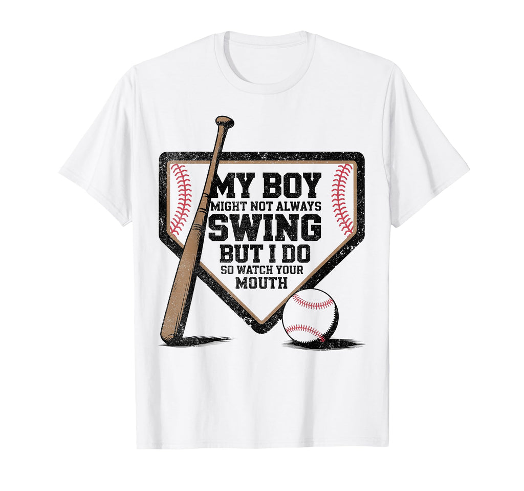 My Might Not Always Swing Baseball T-Shirt - Fun Novelty Design Men Women - T-Shirt, Sweatshirt, Hoodie