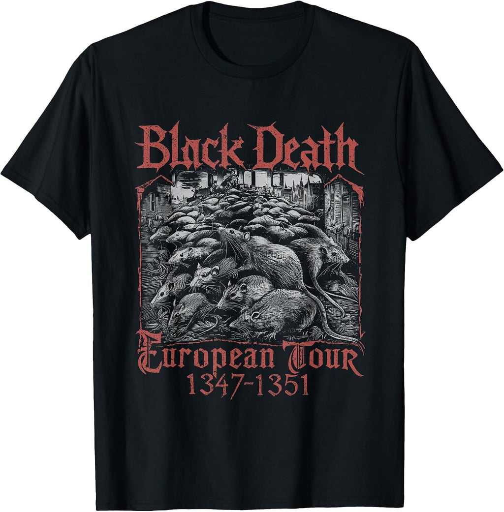 Black Death European Tour Plague Women Men Kids - Adult & Kids T-Shirts, Sweatshirts & Hoodies apparel design preview 1