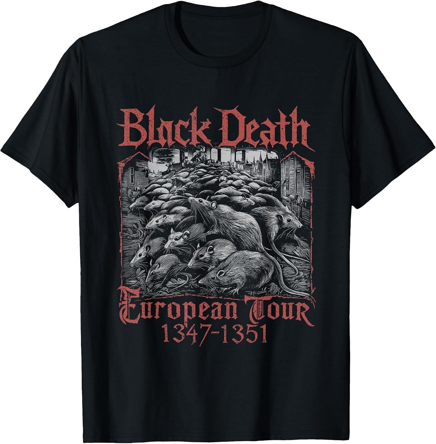 Black Death European Tour Plague Women Men Kids - Adult & Kids T-Shirts, Sweatshirts & Hoodies apparel design preview 1