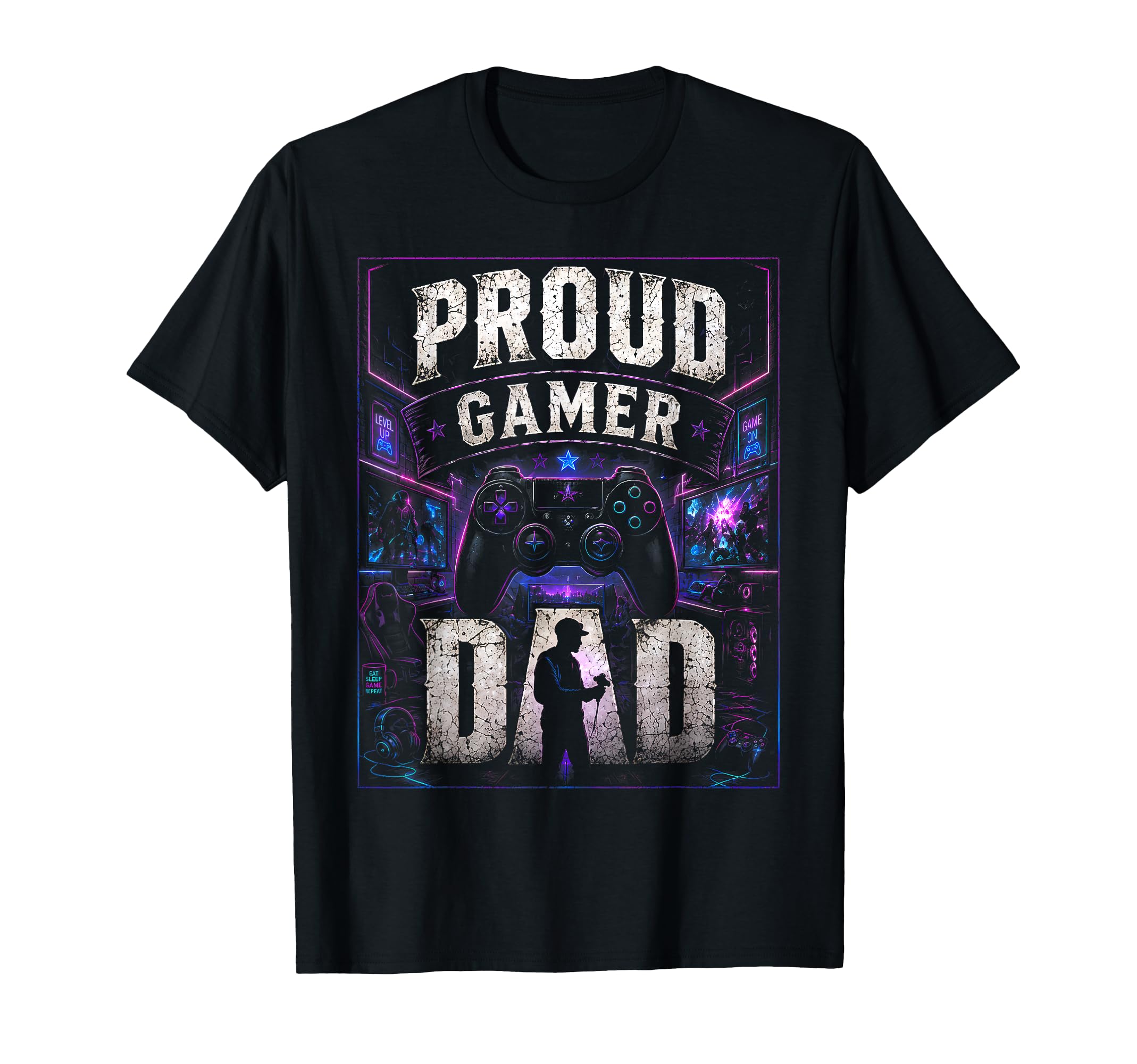 Proud Gamer Dad Gamer Dad Fathers Day T-Shirt - Unique Graphic for Adults - T-Shirt, Sweatshirt, Hoodie