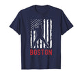 Boston Massachusetts American Flag T-Shirt - Fun Novelty Design Unisex - T-Shirt, Sweatshirt, Hoodie