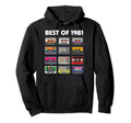 Best 1981 40Th Birthday Gifts Hoodie - Casual Everyday Wear for Adults - T-Shirt, Sweatshirt, Hoodie